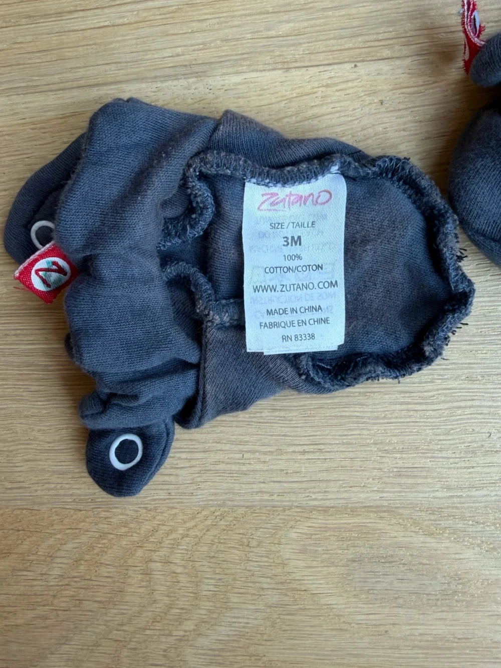 Zutano Booties - 2 pairs Gray and Cream and Navy
